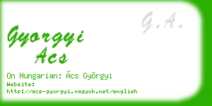 gyorgyi acs business card